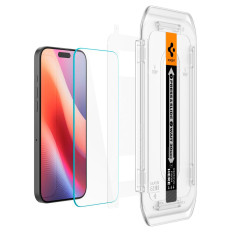 Härdat glas med monteringsram på iPhone 16 Pro Max
