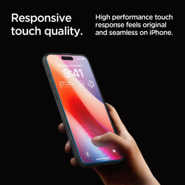 Gehard glas met een montageframe op iPhone 16 Pro Max - 2 stuks.