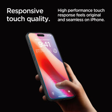 Edzett üveg egy szerelési keretben az iPhone 16 Pro Max - 2 db.
