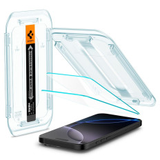 Edzett üveg egy szerelési keretben az iPhone 16 Pro Max - 2 db.