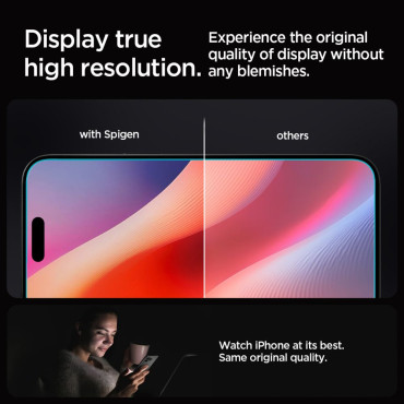 Edzett üveg egy szerelési keretben az iPhone 16 Pro Max - 2 db.