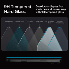 Temperované sklo s montážnym rámom na iPhone 16 Pro Max - 2 ks.
