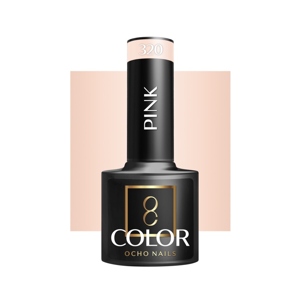 OCHO NAILS Hybrid Nagellack Pink 320 - 5 g — Vorderansicht
