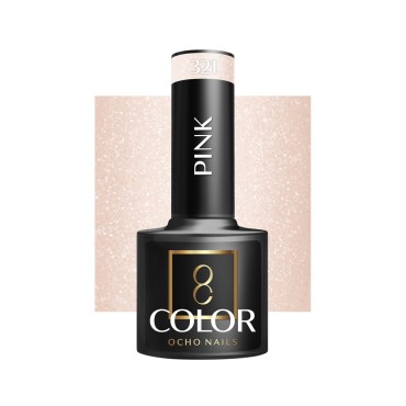 OCHO NAILS Hybrid körömlakk pink 321 - 5 g — elölnézet