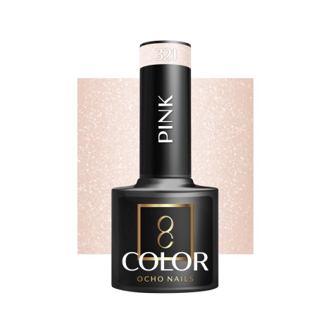 OCHO NAILS Hybrid körömlakk pink 321 - 5 g — elölnézet