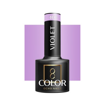 OCHO NAILS Hybridný lak na nechty Violet 401 - 5 g — pohľad spredu