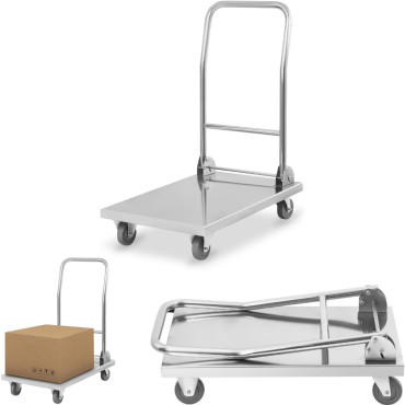 Platform storage trolley with folding handle up to 400kg RCFT-1.1