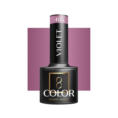 OCHO NAILS Hybrid nagellack violett 405 - 5 g — framsida