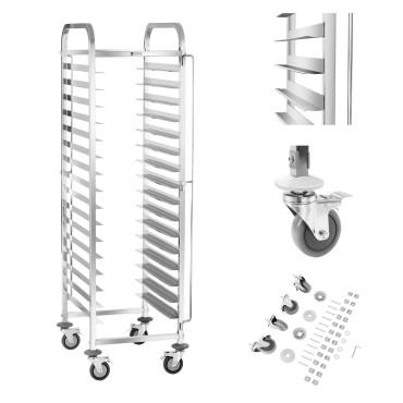 Kartica natakarja za prevoz 16 zabojnikov TAC 60 x 40 cm Royal Catering Rctw-16tb.1