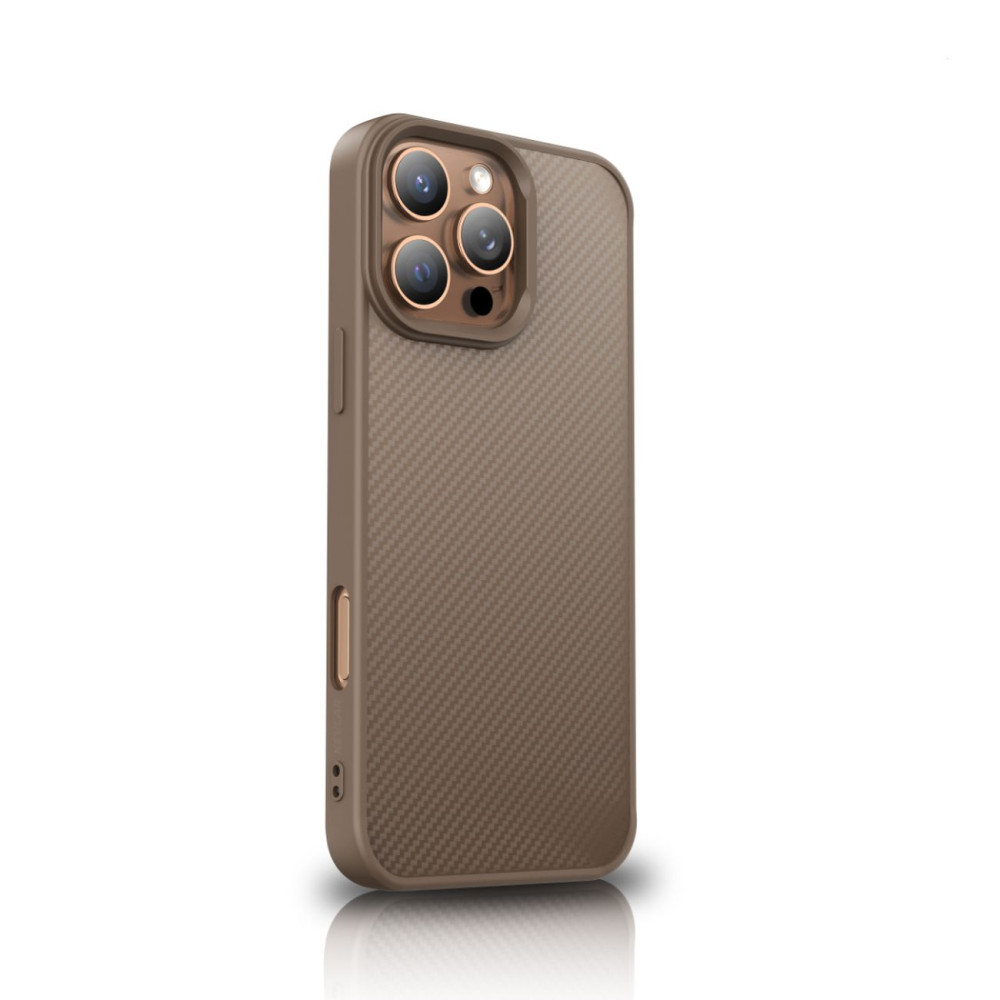 Caso de caso em Samsung Galaxy S25 Ultra Carbon Fibra Case Magsafe - Brown