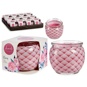 Floral scented candle,...