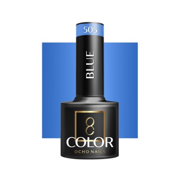 OCHO NAILS Hibridni lak za nokte plavi 505 - 5 g — pogled sprijeda