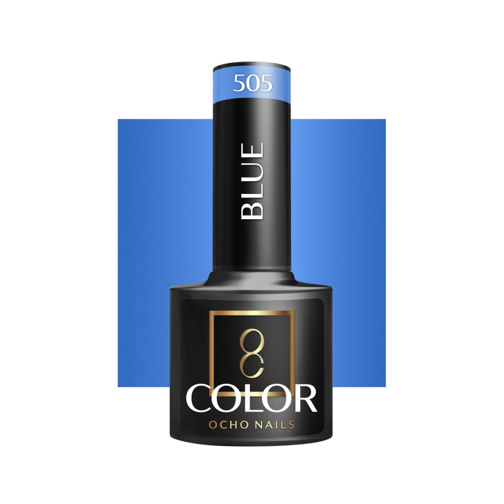 OCHO NAILS Hybrid neglelak blå 505 - 5 g — forfra