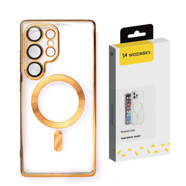 Poolpacks per Samsung Galaxy S25 + Caso elettroplated con Magsafe - Golden
