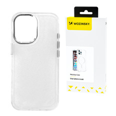 Capa de Caso para Samsung Galaxy S25 Glitter Case - Transparente com Brocado
