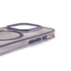 Samsung Galaxy S25 Glitter Case met Mag Safe - Paars met Brocade