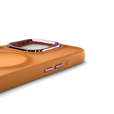 Hape Cap para Samsung Galaxy S25 Moda Case Magsafe - Laranja