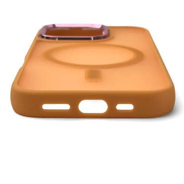 Hape Cap para Samsung Galaxy S25 Moda Case Magsafe - Laranja