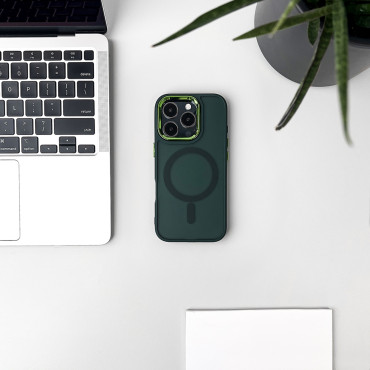 Cappellino per l'arco per Samsung Galaxy S25 Case Moda Magsafe - Verde