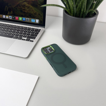 Cappellino per l'arco per Samsung Galaxy S25 Case Moda Magsafe - Verde