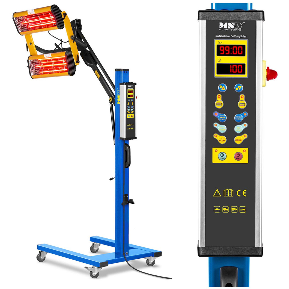 Aquecedor de calor. Tinta infravermelha para a tinta de secagem em um tripé 2200W IR-Dryer2000.1