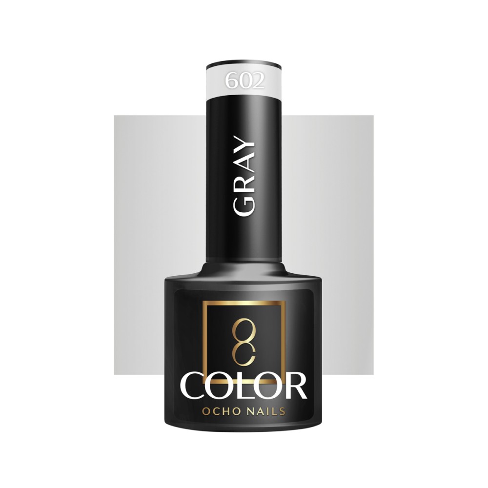 Vernis hybride OCHO NAILS gris 602 - 5 g — vue de face