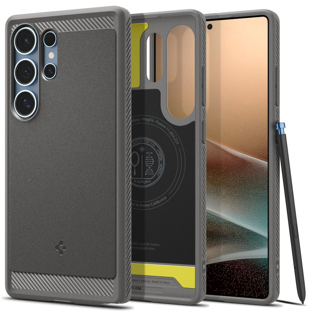 Case for the Samsung Galaxy S25 with MagSafe Rugged Armor Mag - grey