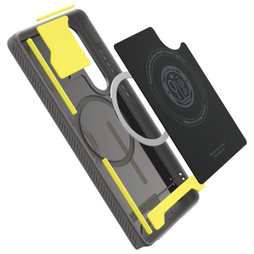 Θήκη περίπτωσης στο Samsung Galaxy S25 με το Magsafe Rugged Armor Mag - γκρι