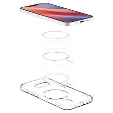 Fall på iPhone 16e med MagSafe Liquid Crystal Mag - transparent