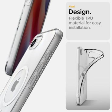 Fall på iPhone 16e med MagSafe Liquid Crystal Mag - transparent