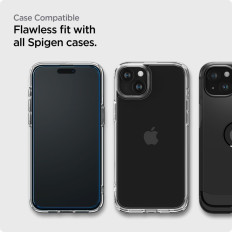 Ochranné tvrdené sklo na iPhone 15 plus Alm Glass FC - Black 2 ks.