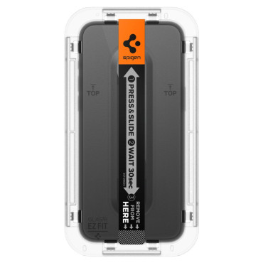 Ochranné tvrdené sklo na iPhone 15 plus glass.tr EZ FIT FC - Black 2 ks.