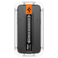 Skyddande tempererat glas på iPhone 15 plus glas.tr EZ Fit FC - Svart 2 st.