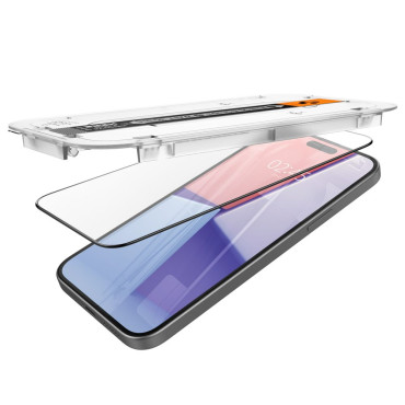 Ochranné tvrdené sklo na iPhone 15 plus glass.tr EZ FIT FC - Black 2 ks.