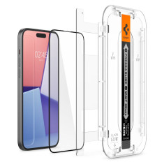 Schützendes gehärtetes Glas auf dem iPhone 15 plus Glas.TR EZ FIT FC - Black 2 PCs.