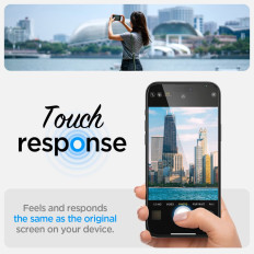 Herdet glass for iPhone 15 pluss glas.tr ez passer FC - svart