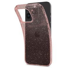 Case Case sur iPhone 15 PRO Max Cristal liquide paillettes - rose transparent