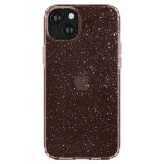 Primer na iPhone 15 in tekočega kristala Glitter - Pink Transparent