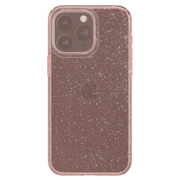 Θήκη περιπτώσεων στο iPhone 15 Pro Max υγρό κρύσταλλο Glitter - ροζ διαφανές