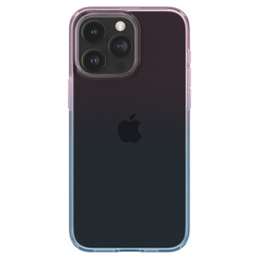 Saksett på iPhone 15 Pro Liquid Crystal - Rosa Blå