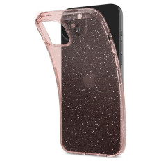 Primer na iPhone 15 in tekočega kristala Glitter - Pink Transparent