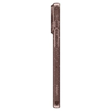 Case lieta uz iPhone 15 Pro Max šķidro kristālu mirdzums - rozā caurspīdīgs