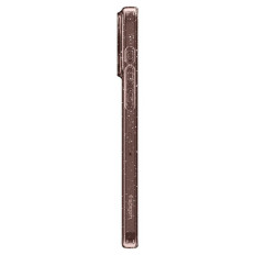 Case lieta uz iPhone 15 Pro Max šķidro kristālu mirdzums - rozā caurspīdīgs