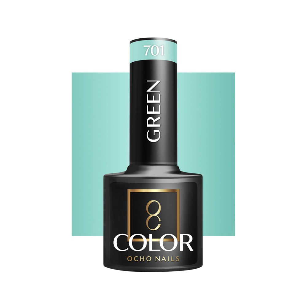 OCHO NAILS hibridni lak za nohte zelena 701 - 5 g — sprednji pogled