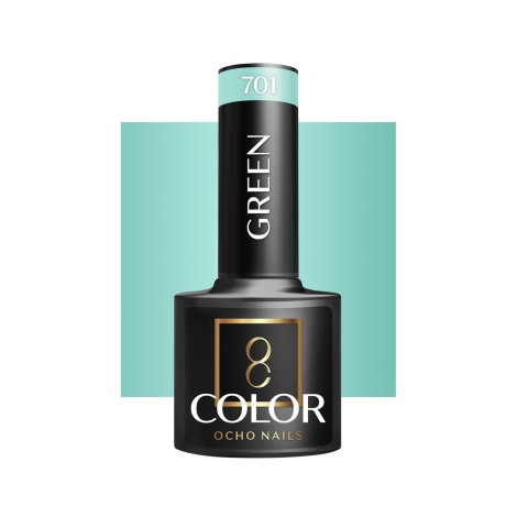 OCHO NAILS Hibridni lak za nokte zelena 701 - 5 g — pogled sprijeda
