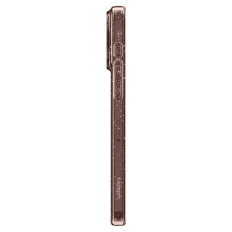 Case lieta uz iPhone 15 Pro Max šķidro kristālu mirdzums - rozā caurspīdīgs