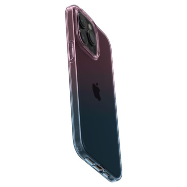 Saksett på iPhone 15 Pro Liquid Crystal - Rosa Blå