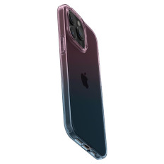 Primer na iPhone 15 Pro tekoči kristal - roza modra