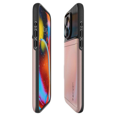 Caso de caso no iPhone 15 pro Armadura Slim CS - Rosa
