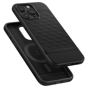 Fallfall på iPhone 15 Pro Caseology Parallax Mag med Magsafe - Svart matta